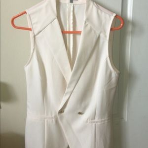 White blazer vest